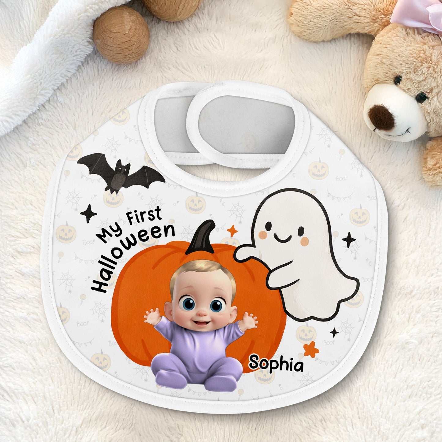 My First Halloween Featuring Ghost And Pumpkin