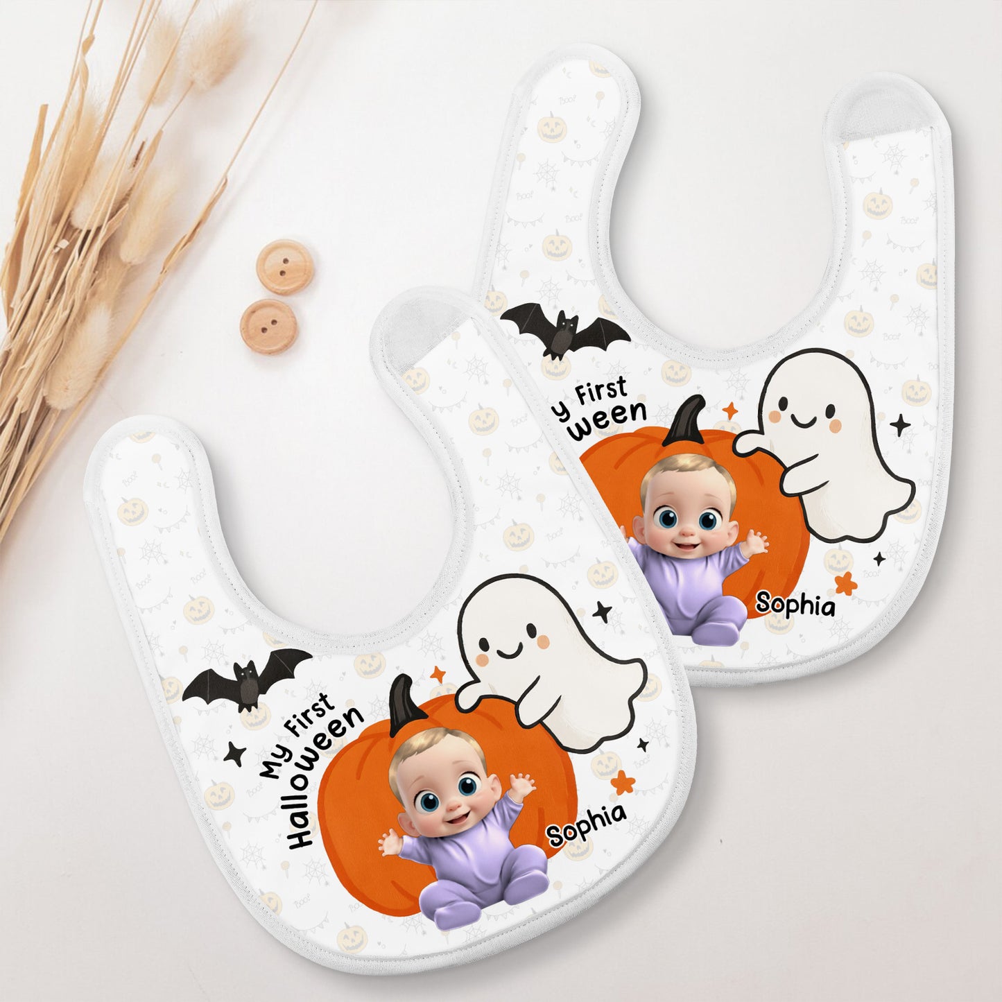 My First Halloween Featuring Ghost And Pumpkin