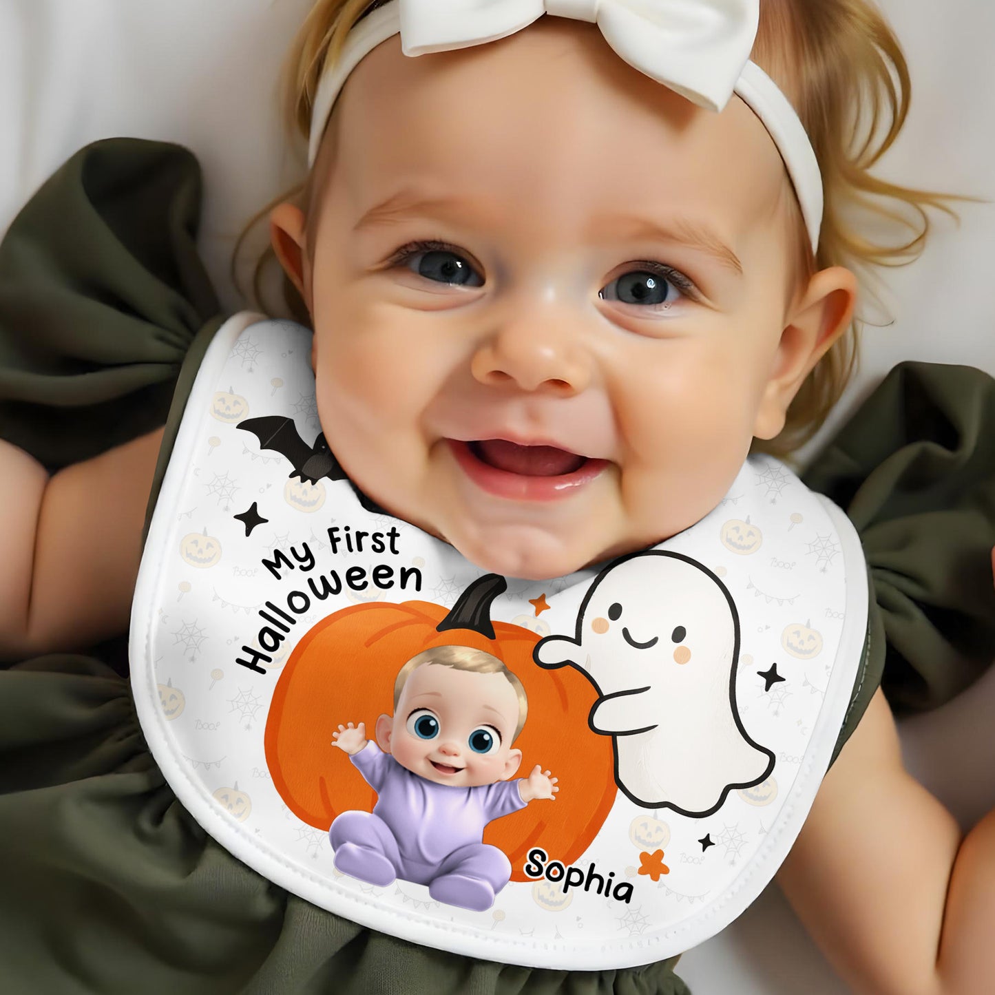 My First Halloween Featuring Ghost And Pumpkin