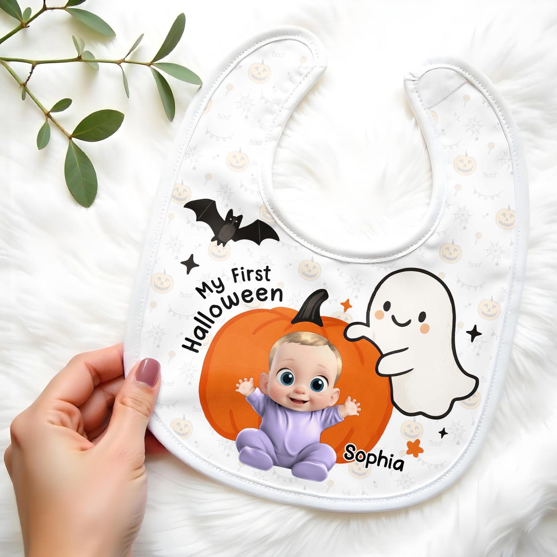 My First Halloween Featuring Ghost And Pumpkin