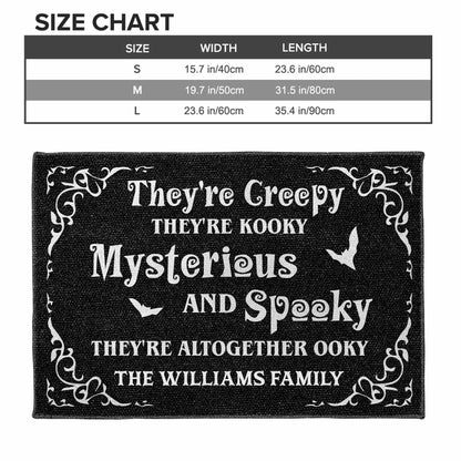Creepy Kooky Mysterious Spooky Halloween Doormat