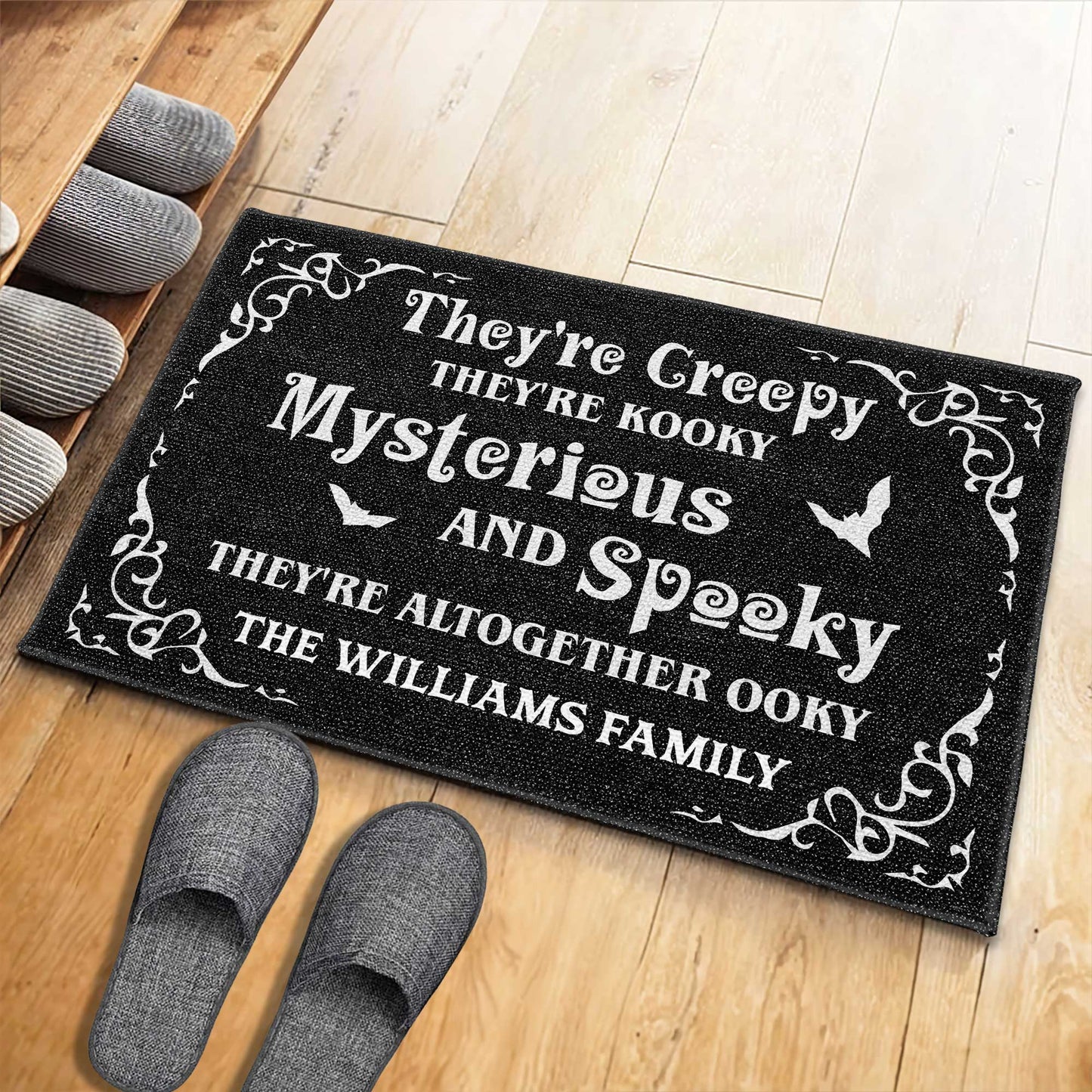 Creepy Kooky Mysterious Spooky Halloween Doormat