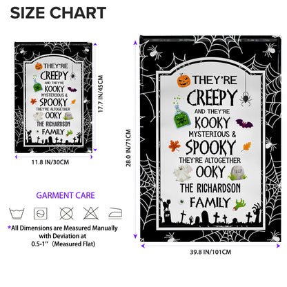 Creepy Kooky Mysterious & Spooky Family Flag - Personalized Flag - HALW027_GAF