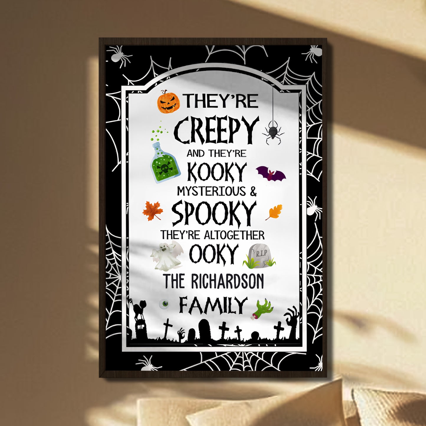 Creepy Kooky Mysterious & Spooky Halloween Family Poster