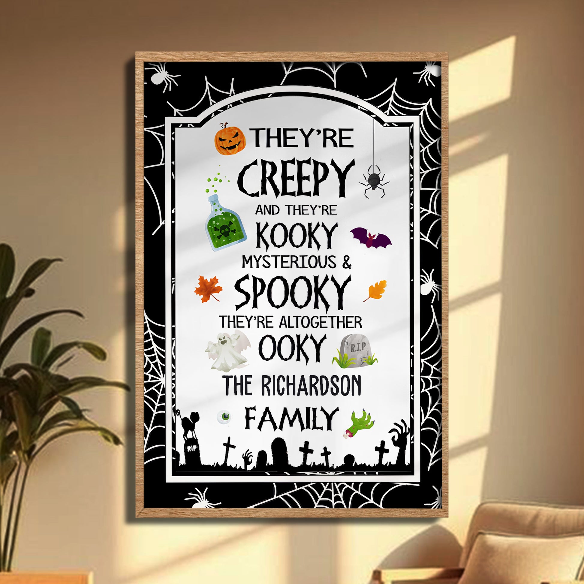 Creepy Kooky Mysterious & Spooky Halloween Family Poster