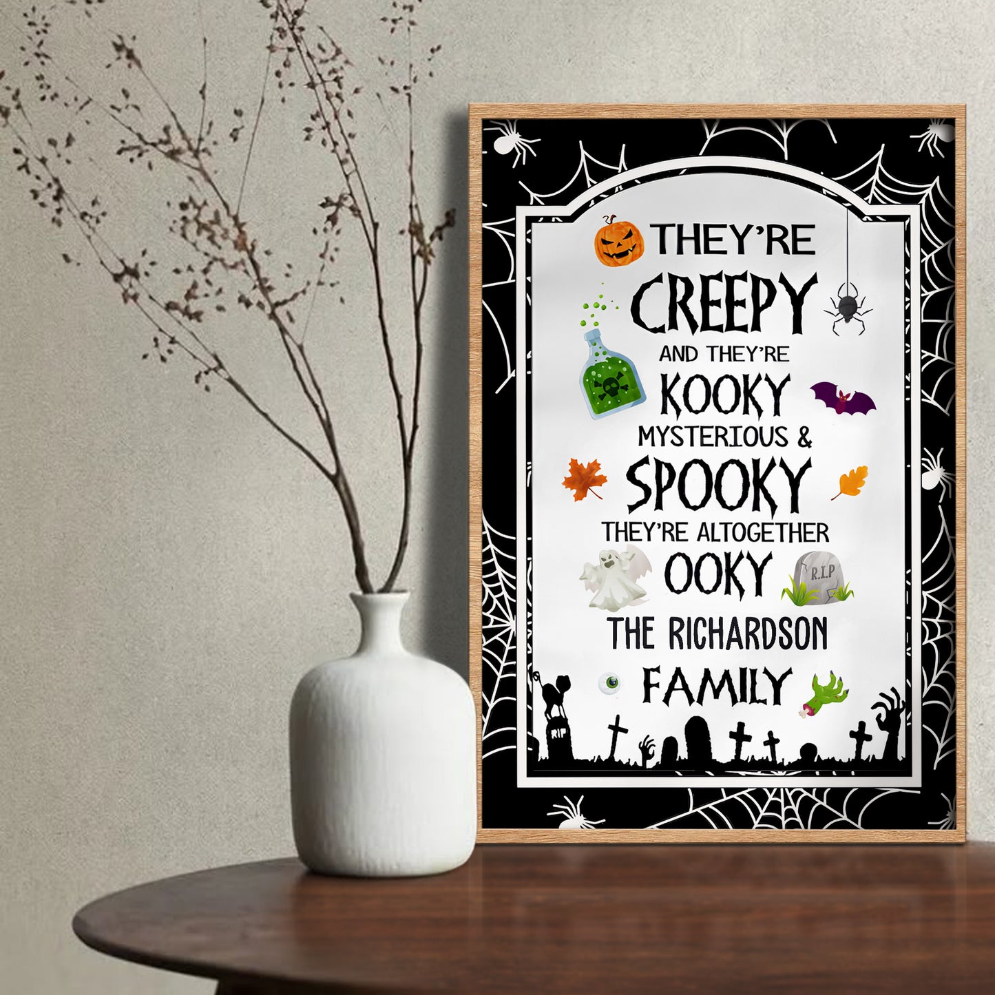 Creepy Kooky Mysterious & Spooky Halloween Family Poster