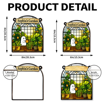 Sophia's Garden With Ghost And Lush Greenery