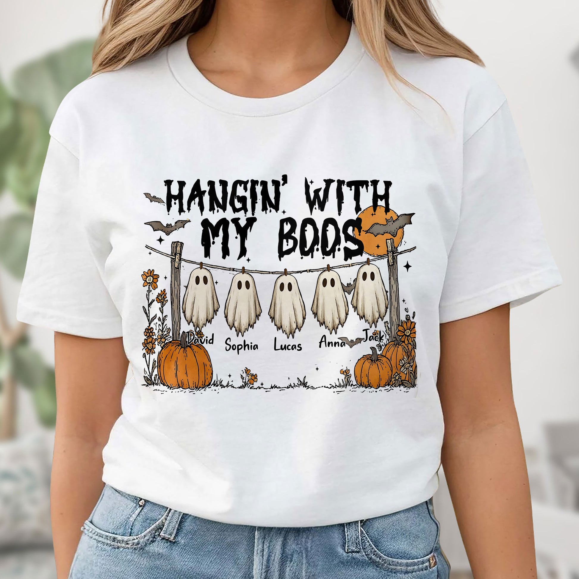 Hangin' With My Boos, Ghosts And Pumpkins