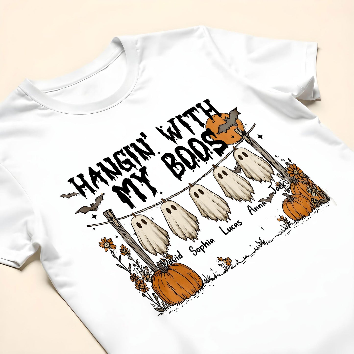 Hangin' With My Boos, Ghosts And Pumpkins