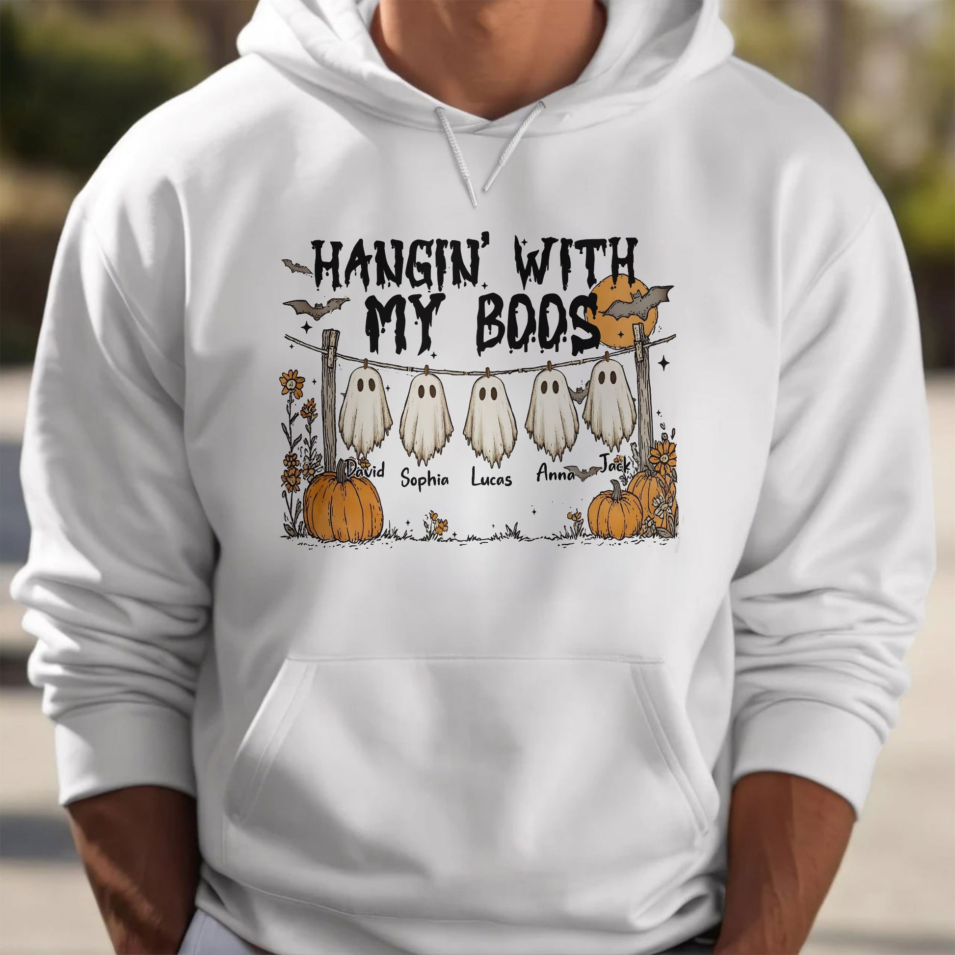 Hangin' With My Boos, Ghosts And Pumpkins