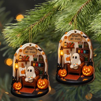 Tu estudio de arte - Adorno de madera personalizado, forma personalizada - HALW030_WDO