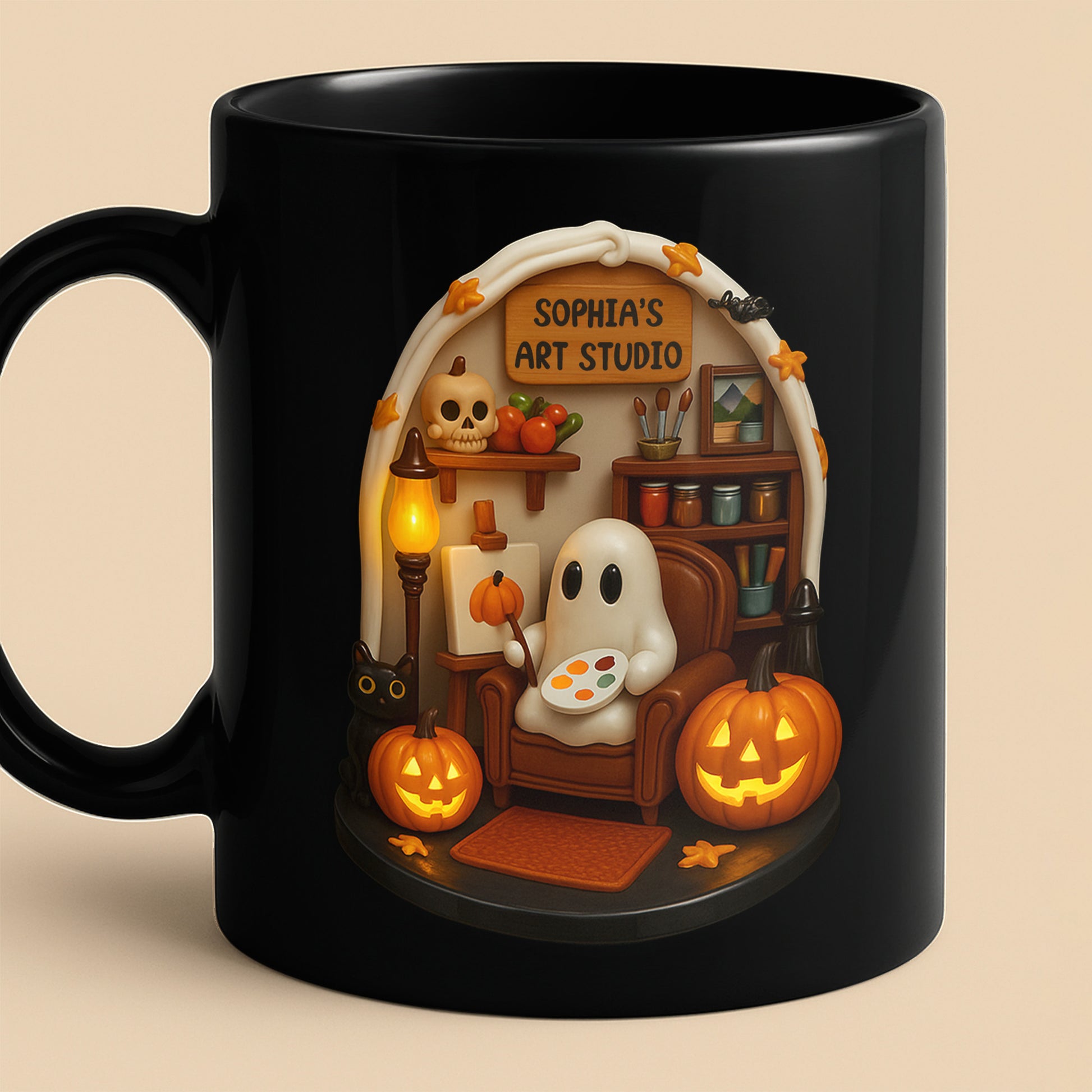 Sophia's Art Studio Ghost and Pumpkins