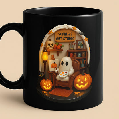 Sophia's Art Studio Ghost and Pumpkins