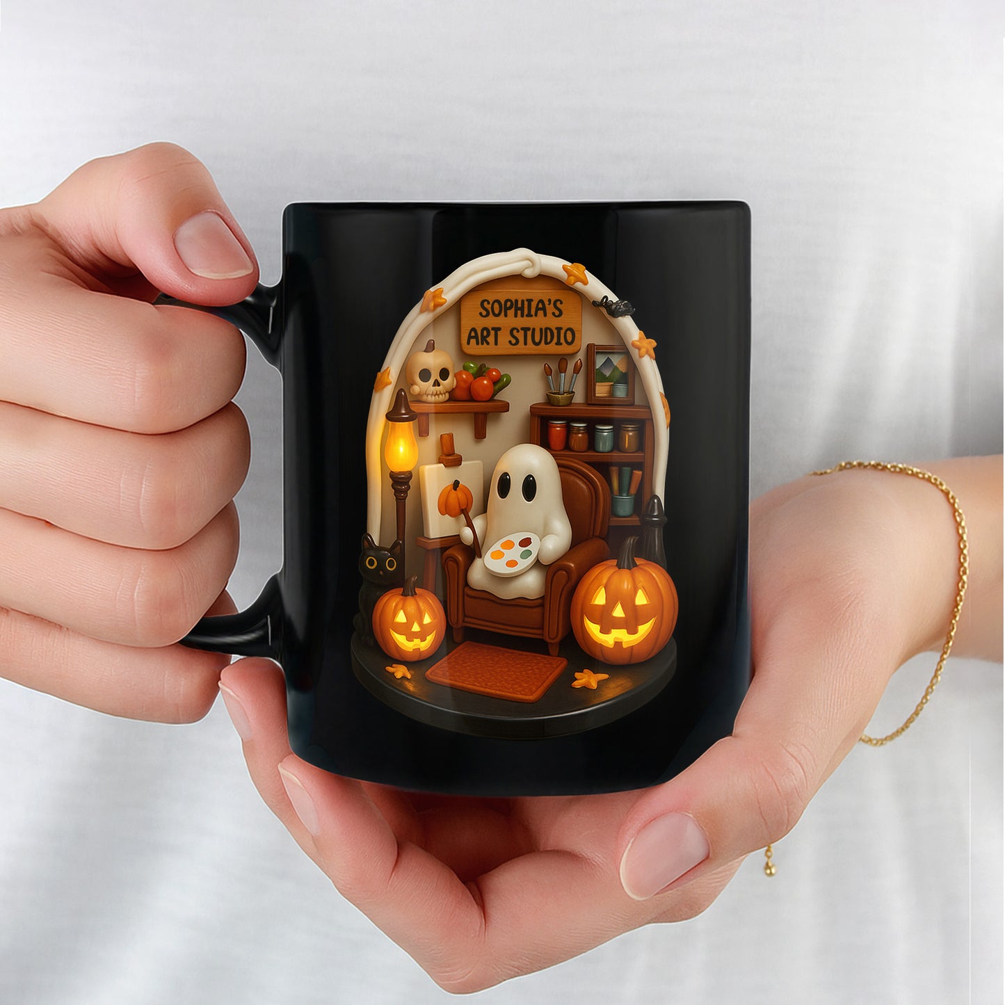 Sophia's Art Studio Ghost and Pumpkins