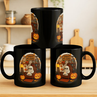 Sophia's Art Studio Ghost and Pumpkins