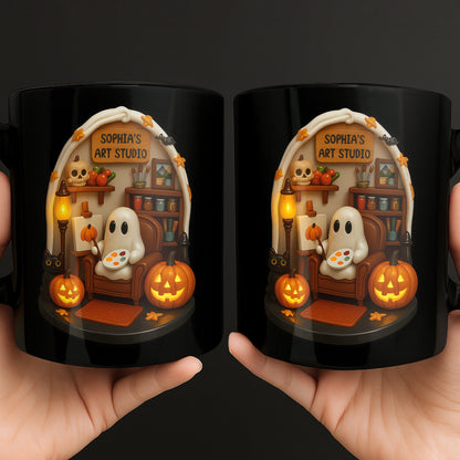 Sophia's Art Studio Ghost and Pumpkins