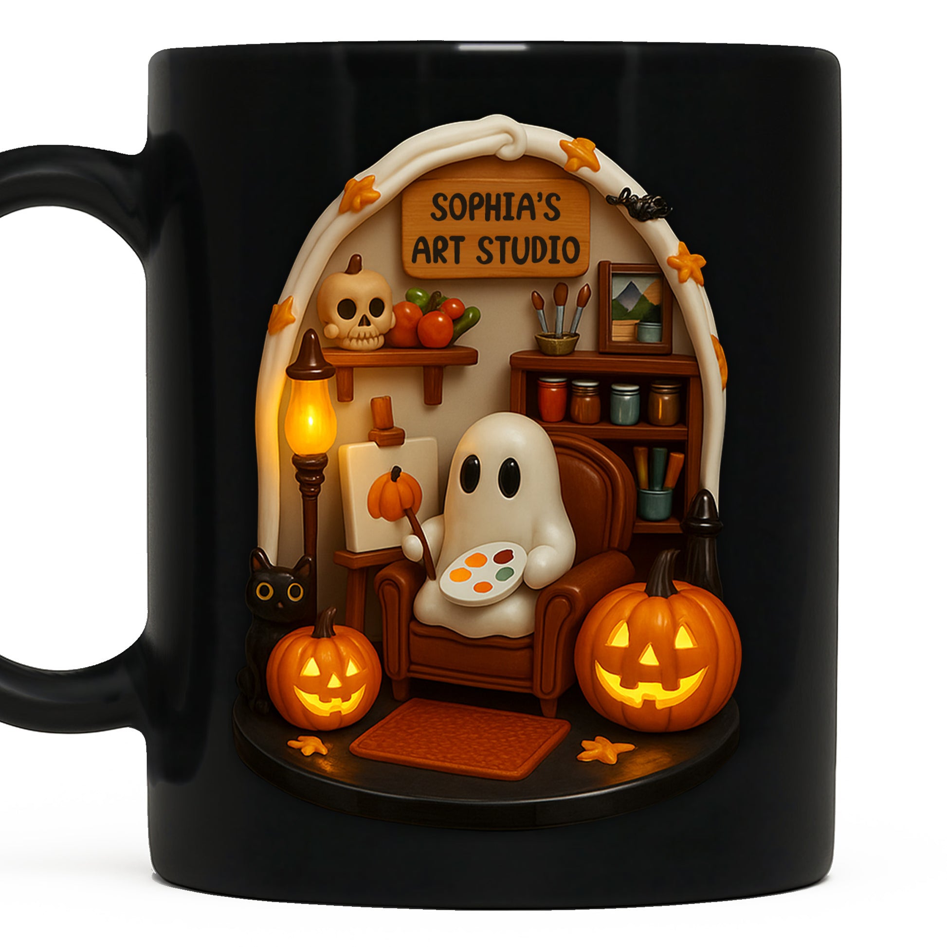 Sophia's Art Studio Ghost and Pumpkins