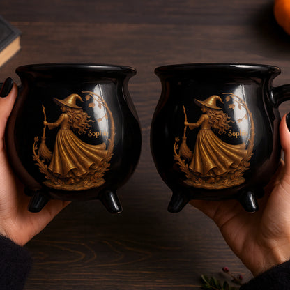 Enchanting Brew With Witch And Broom