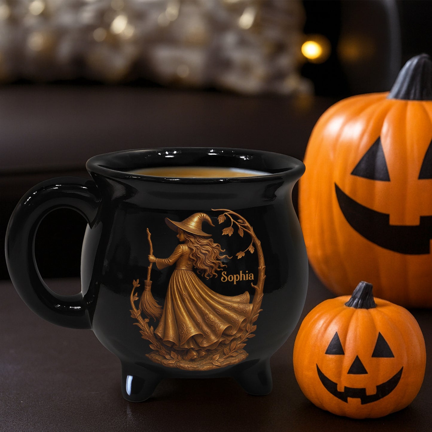 Enchanting Brew With Witch And Broom