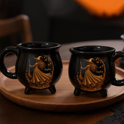 Enchanting Brew With Witch And Broom