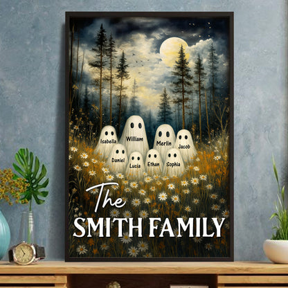Customizable Ghost Family In Moonlit Forest