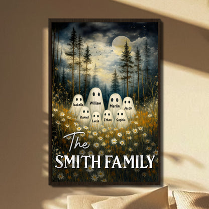 Customizable Ghost Family In Moonlit Forest