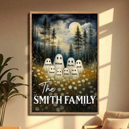 Customizable Ghost Family In Moonlit Forest