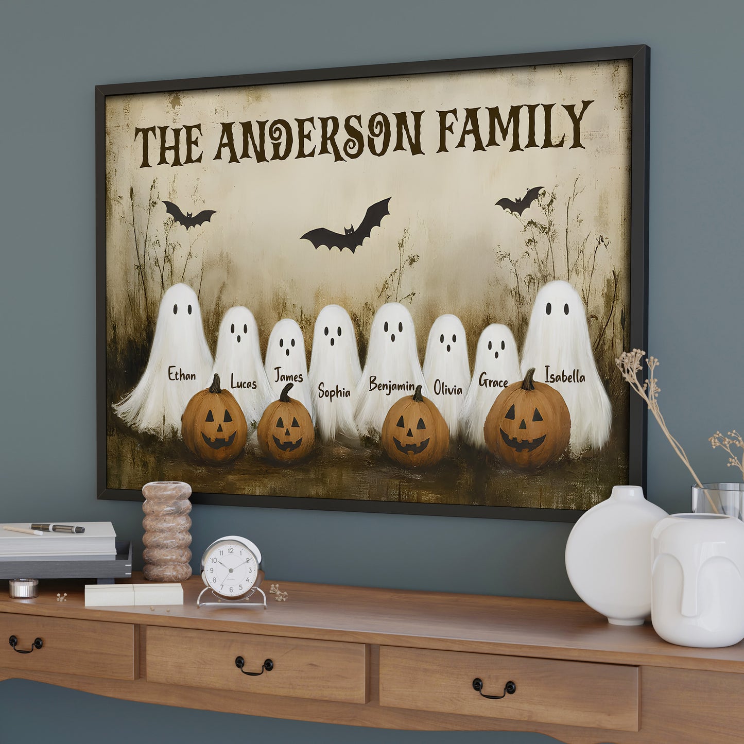The Anderson Family Ghosts and Pumpkins
