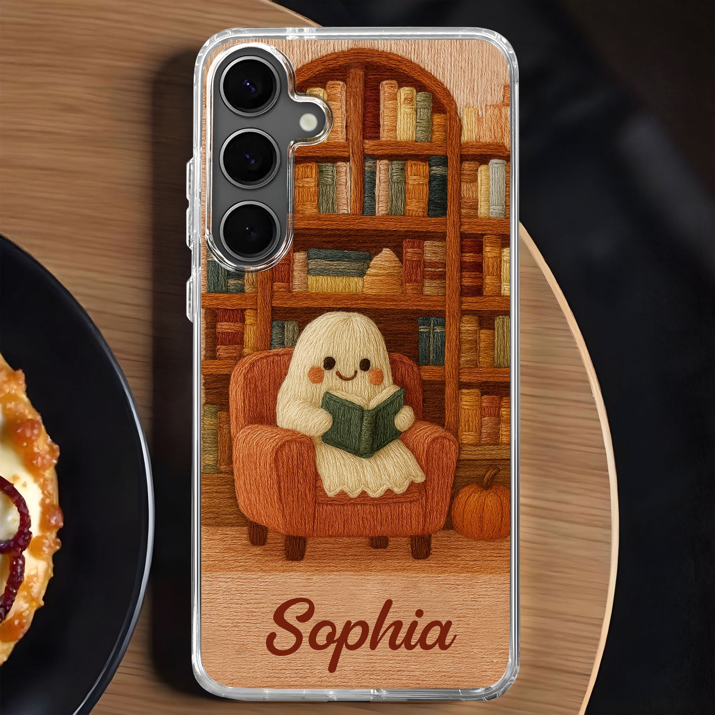 Cozy Reading Nook With Books and Reading Dog