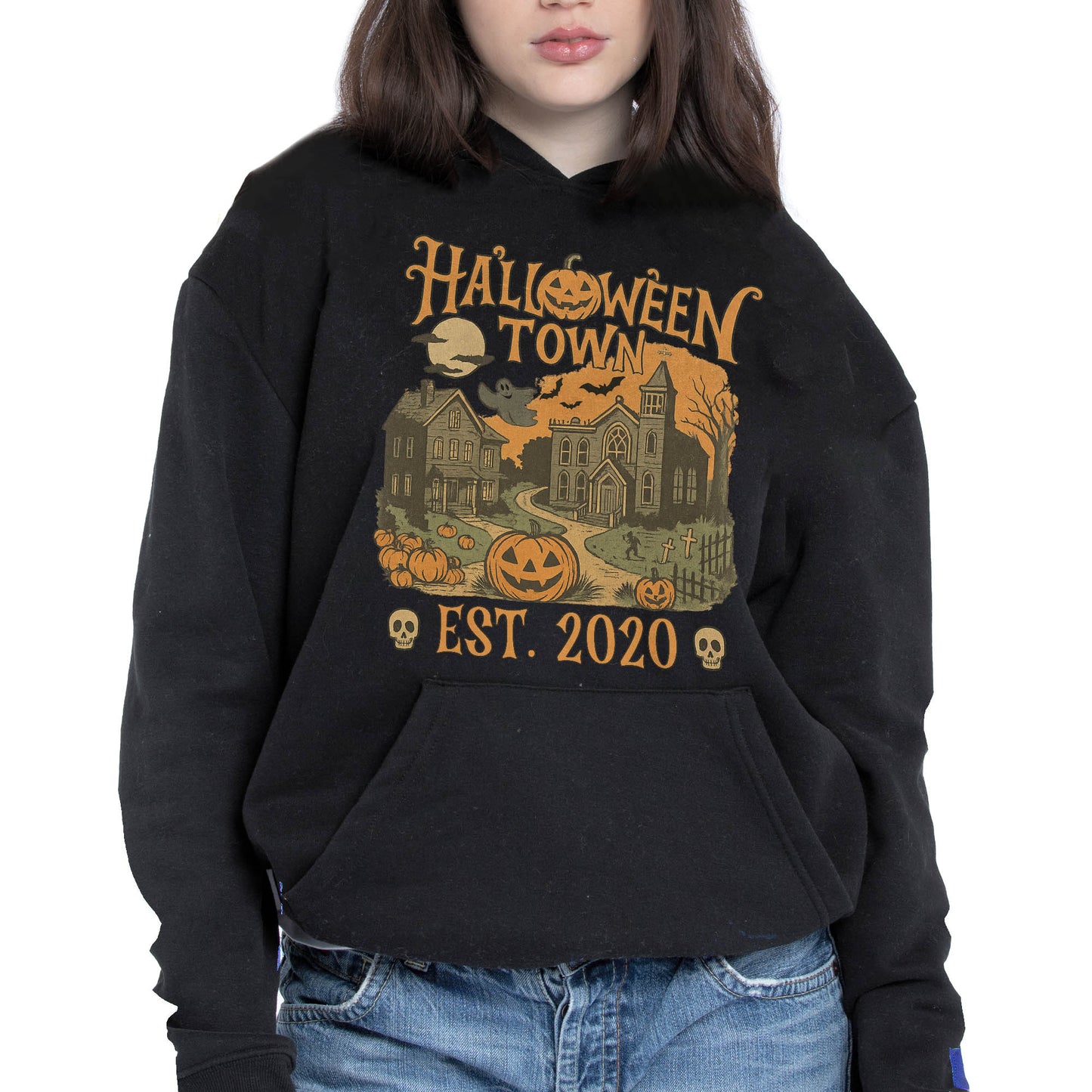 Halloween Town Established 2020 With Pumpkins And Ghosts