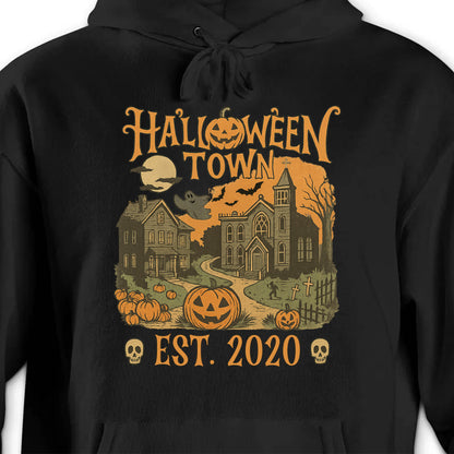 Halloween Town Established 2020 With Pumpkins And Ghosts