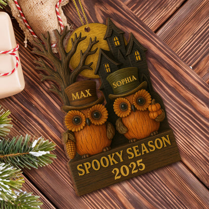 Spooky Season With Owls And Haunted House