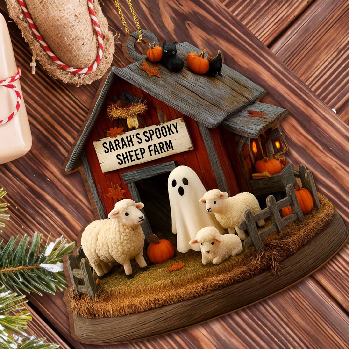 Sarah's Spooky Sheep Farm, Ghost And Pumpkins