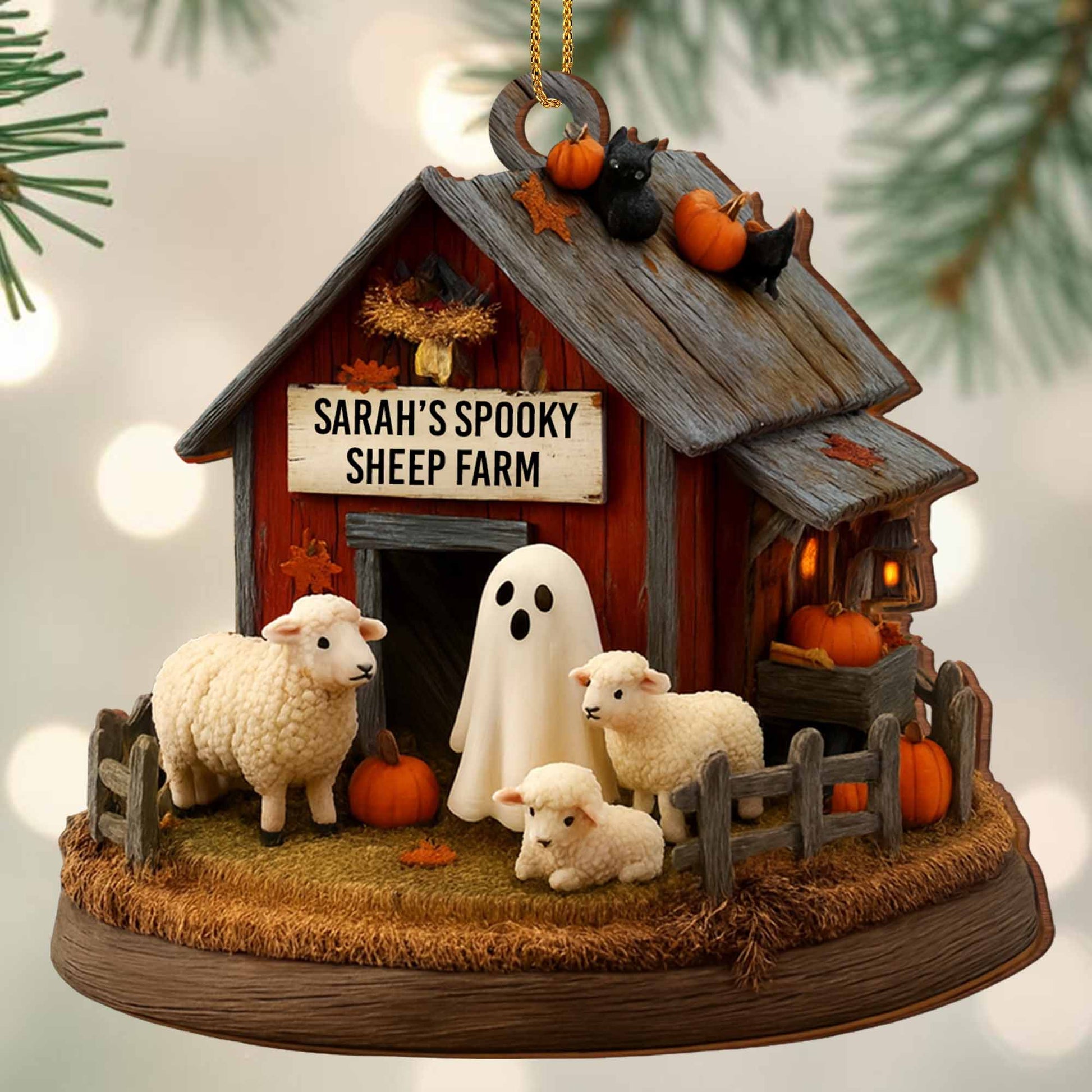 Sarah's Spooky Sheep Farm, Ghost And Pumpkins