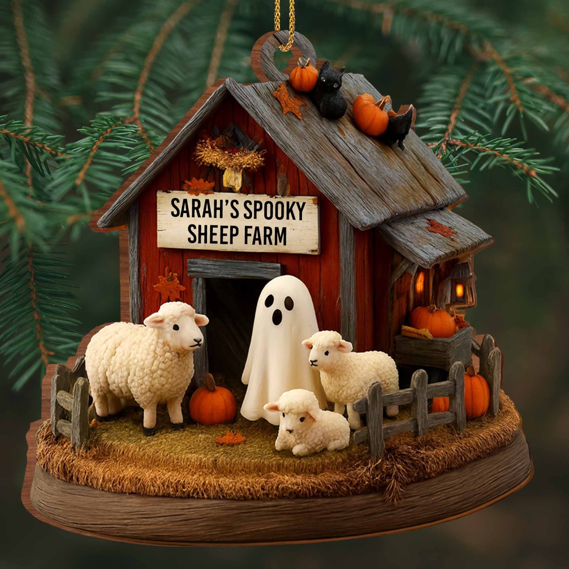 Sarah's Spooky Sheep Farm, Ghost And Pumpkins