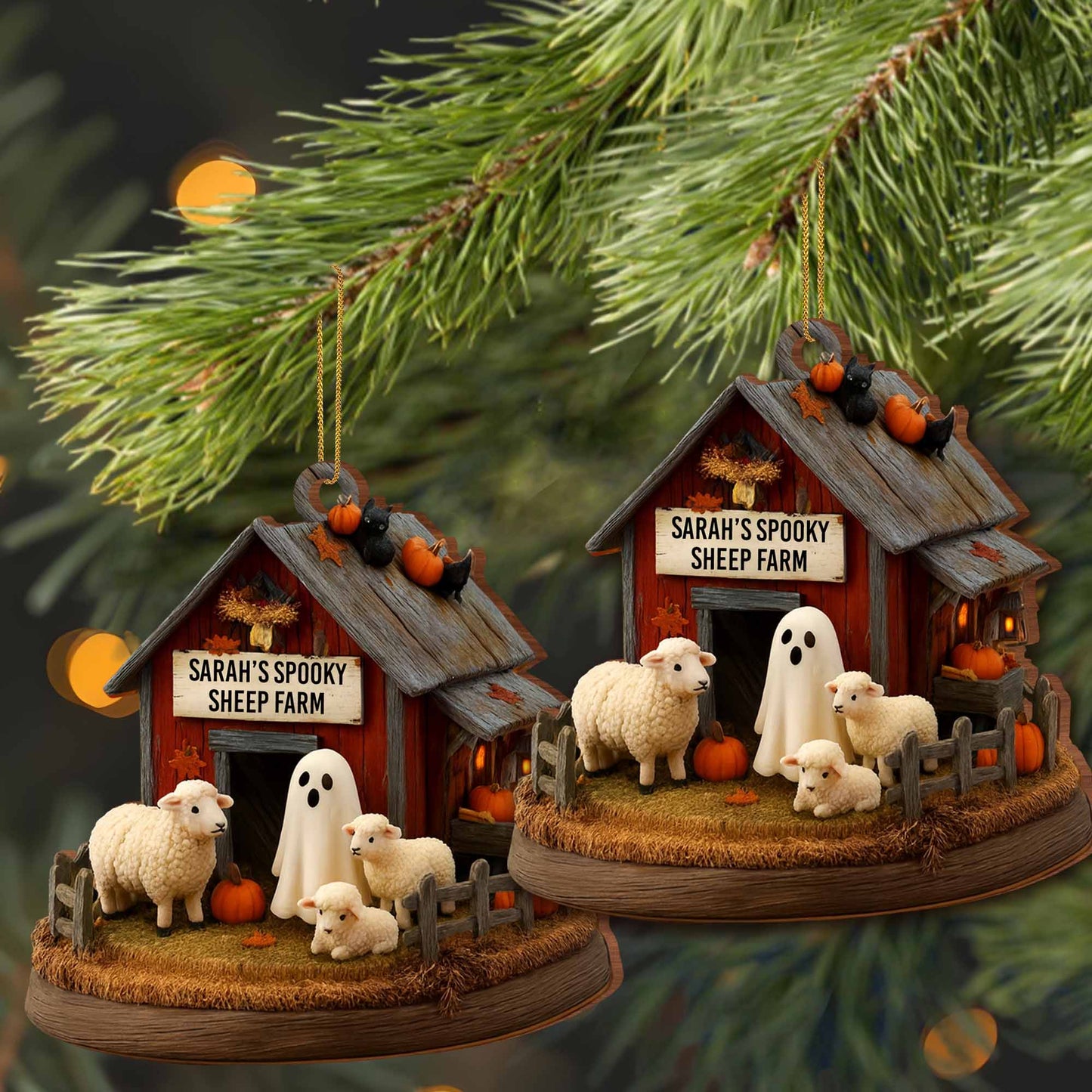 Sarah's Spooky Sheep Farm, Ghost And Pumpkins