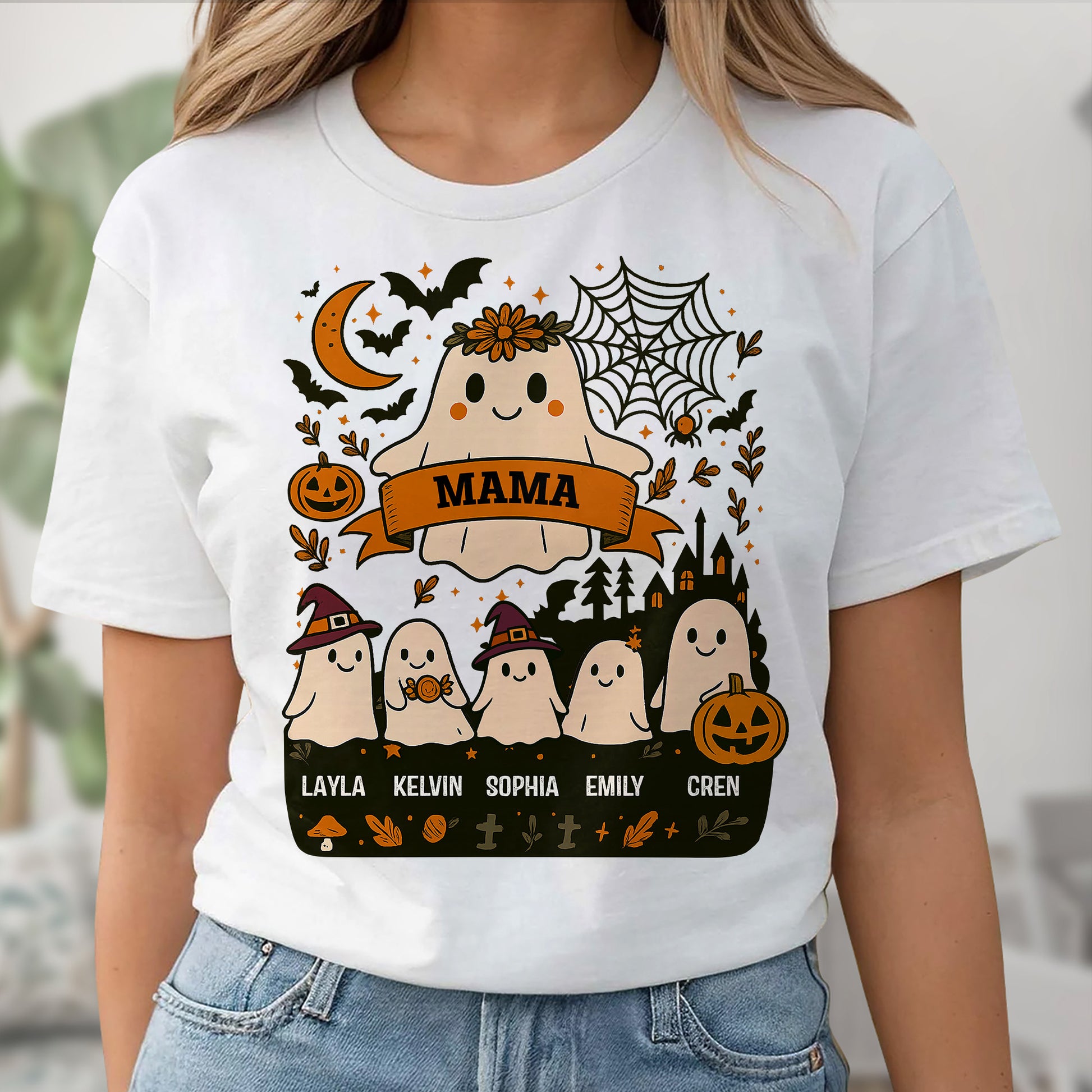Customizable Spooky Halloween Family T-Shirt