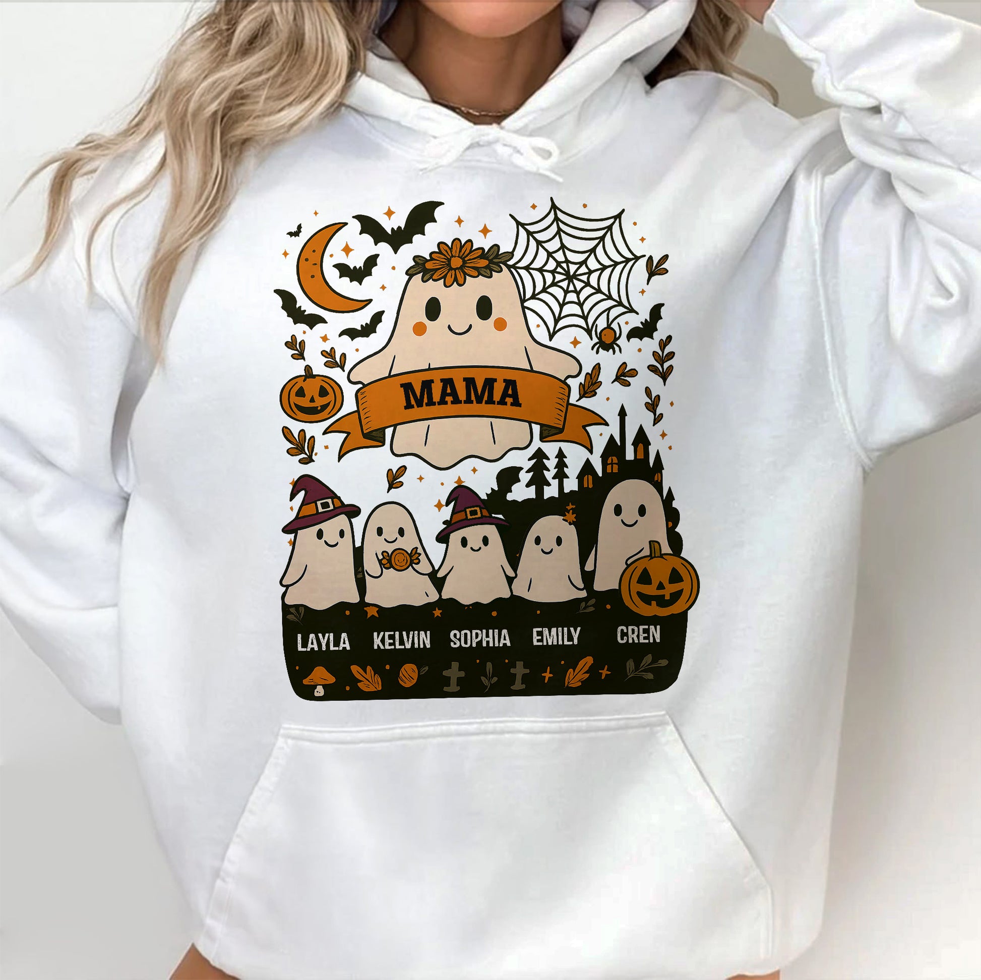 Customizable Spooky Halloween Family T-Shirt