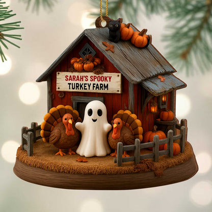 Sarah's Spooky Turkey Farm With Ghost And Turkeys