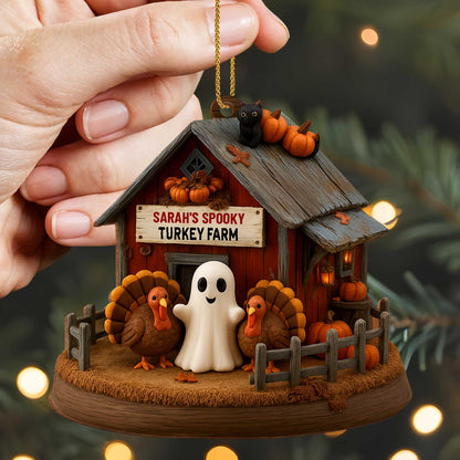 Sarah's Spooky Turkey Farm With Ghost And Turkeys