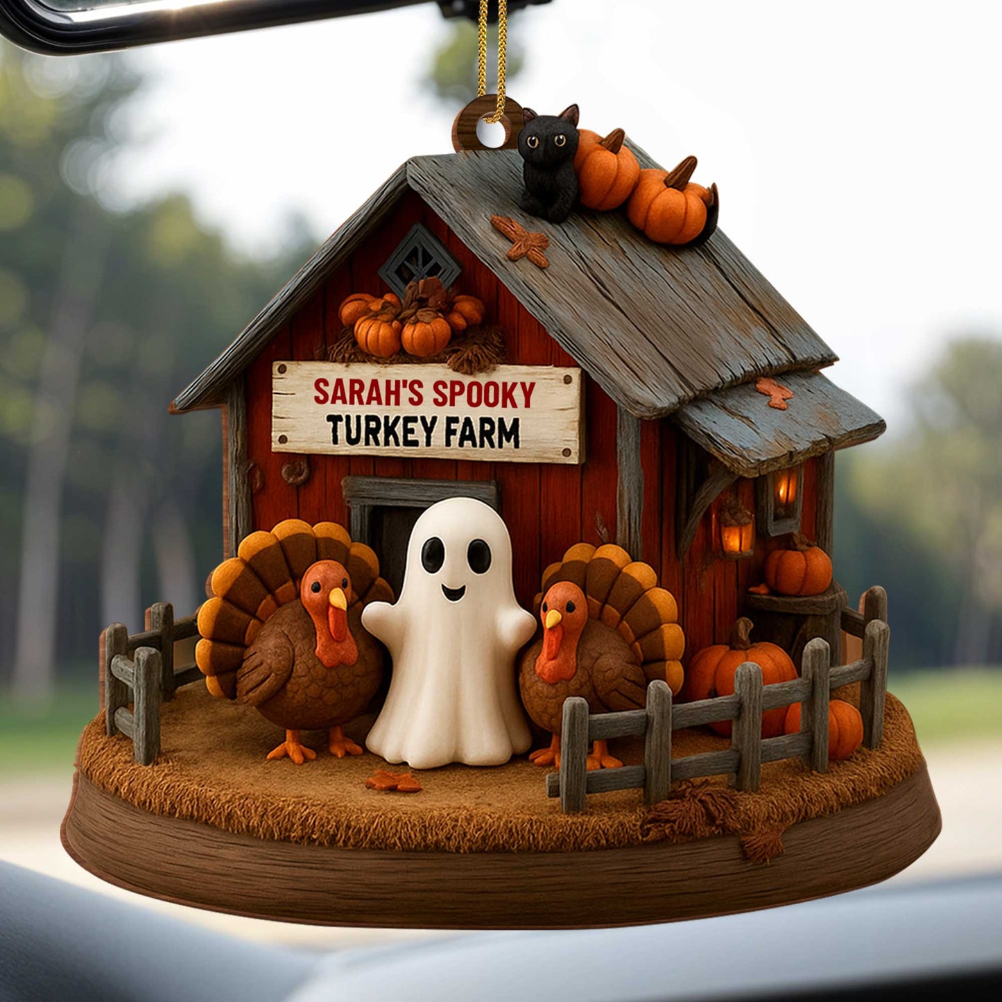 Sarah's Spooky Turkey Farm With Ghost And Turkeys