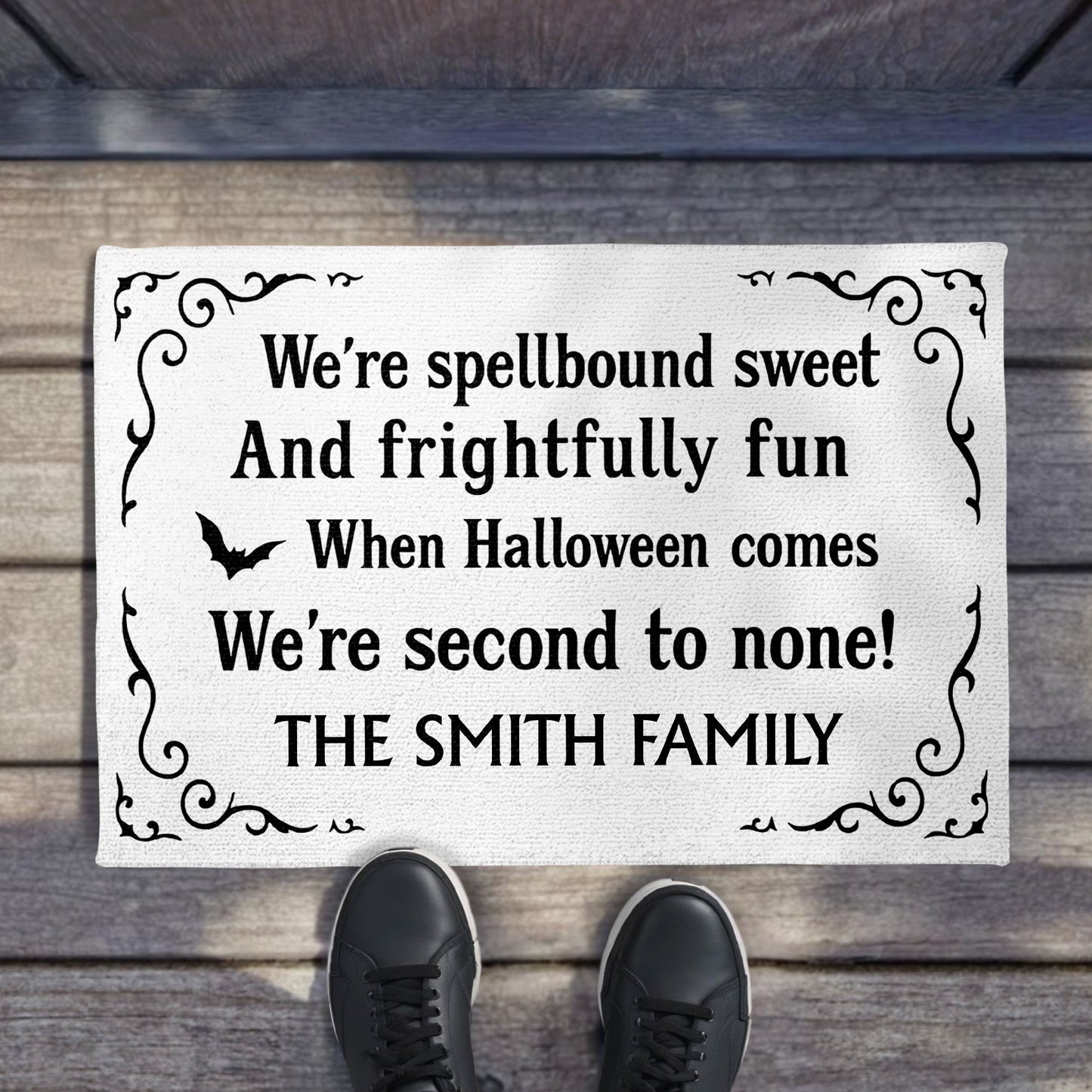 Spellbound Sweet And Frightfully Fun Halloween Welcome Mat - Personalized Custom Doormat - HALW046_DRM