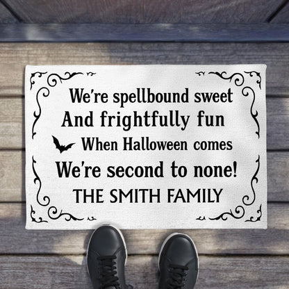 Spellbound Sweet And Frightfully Fun Halloween Welcome Mat - Personalized Custom Doormat - HALW046_DRM