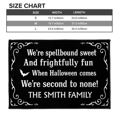 Spellbound Sweet And Frightfully Fun Halloween Welcome Mat - Personalized Custom Doormat - HALW046_DRM