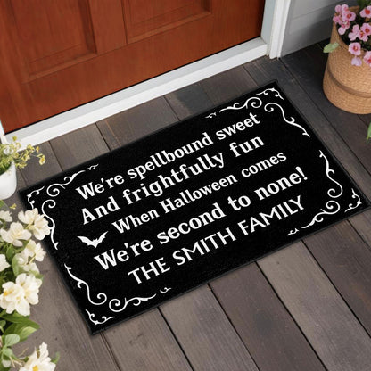 Spellbound Sweet And Frightfully Fun Halloween Welcome Mat - Personalized Custom Doormat - HALW046_DRM