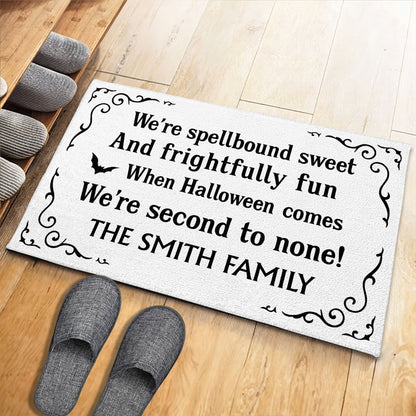 Spellbound Sweet And Frightfully Fun Halloween Welcome Mat - Personalized Custom Doormat - HALW046_DRM