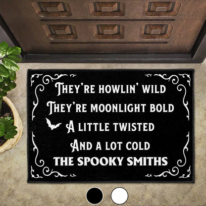 They're Howlin' Wild, Moonlight Bold, Spooky Personalized Doormat