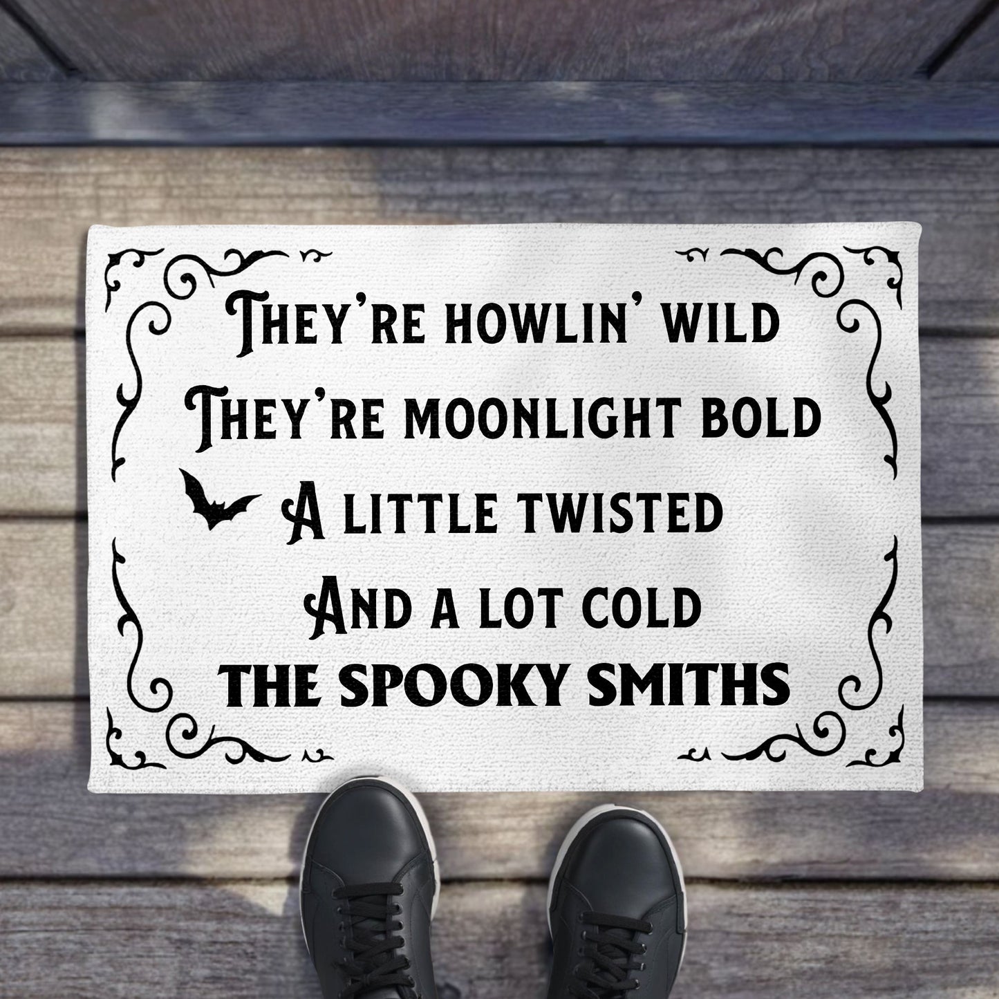 They're Howlin' Wild, Moonlight Bold, Spooky Personalized Doormat
