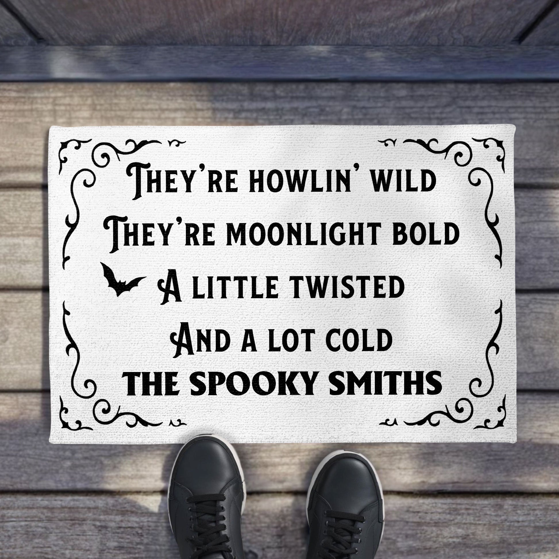 They're Howlin' Wild, Moonlight Bold, Spooky Personalized Doormat