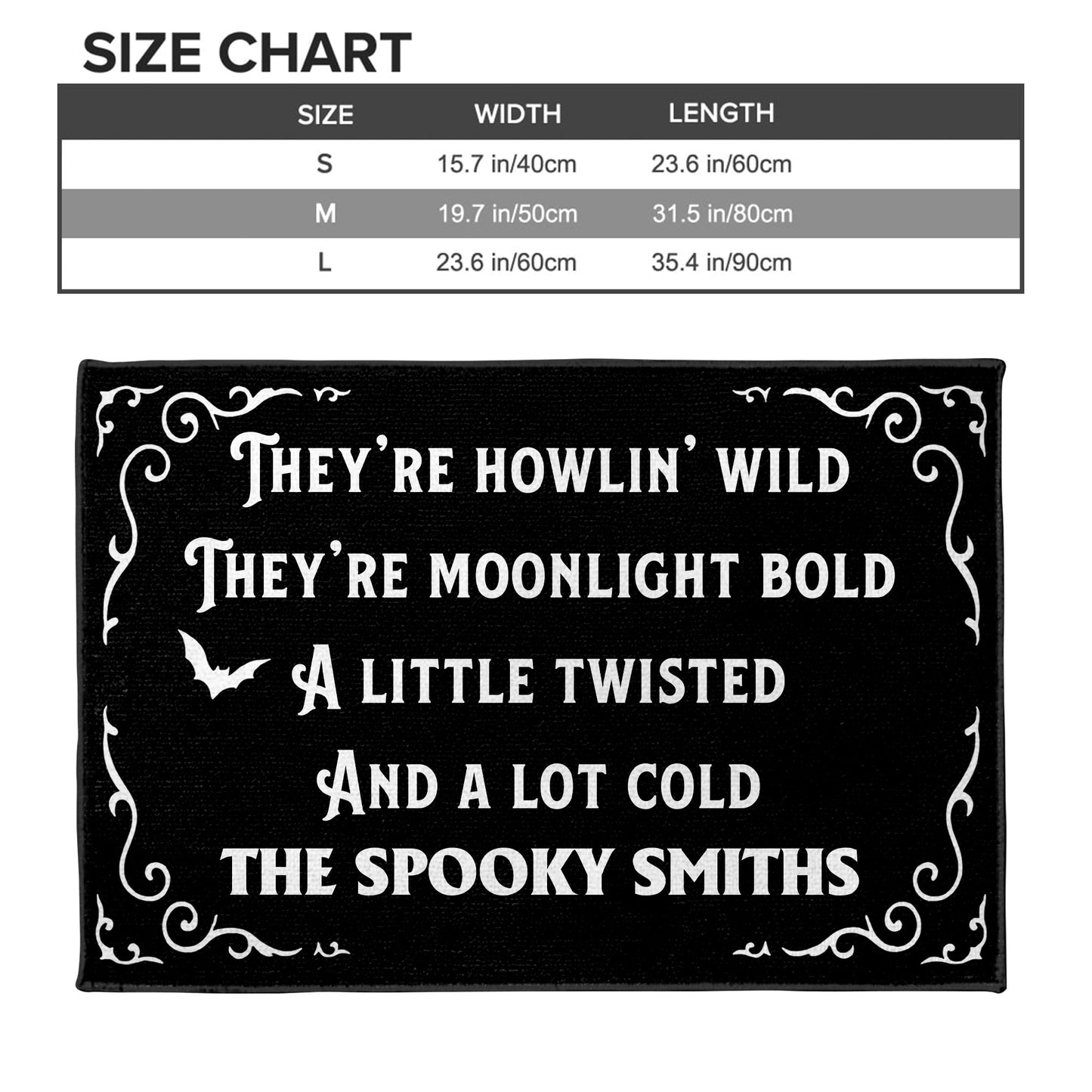 They're Howlin' Wild, Moonlight Bold, Spooky Personalized Doormat